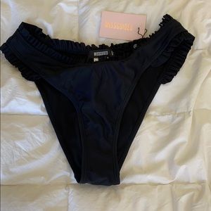 NWT! Black Missguided Ruffle Bikini Bottom.
